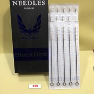 50 7RL tattoo needles with frame, no plastic nibs