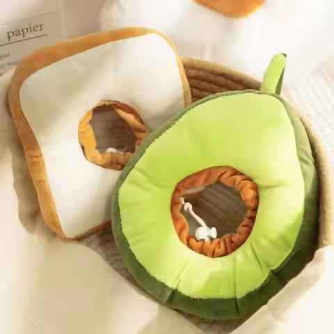 Toast Avocado Soft Elizabethan Collar for Cats/Dogs Adjustable Pet Recovery Cone for Wound Protectio