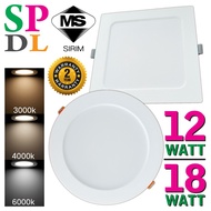 LED Downlight 12w / 18w Recessed