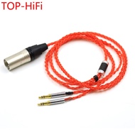 TOP-HiFi  Single Crystal Copper Sundara Aventho Focal Elegia t1 t5p D7200 MDR-Z7 2.5/3.5/4.4mm Balance Headphone Cable
