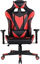 Video Game Chairs Office Chair PU Leather Office Chair Gaming Racing Chair Computer Desk Chair Comfy Ergonomics Swivel Chairs (Color : Red, Size : One Size)