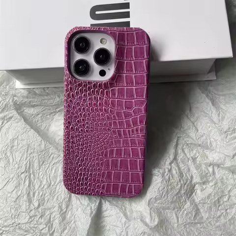 New Suitable for iPhone 16pro Phone Case 15promax Crocodile Pattern 14pro 13 Half Pack 12 11 XR Anti