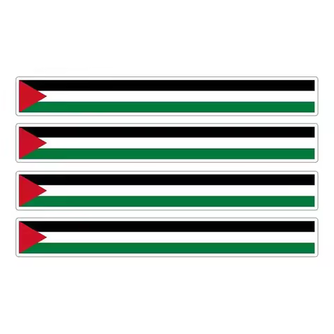 4x for Palestine Bar Flag Car Sticker Windshield Bumper Motorcycle Helmet Decal High Quality KK Viny