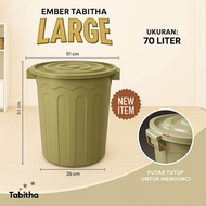 EMBER JUMBO 120 LITER DENGAN TUTUP EMBER PLASTIK EMBER AIR KAMAR MANDI