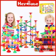 133Pcs Marble Run Construction Race, Maze Track Building Blocks. DIY Toys for kids. HEYBABE.
