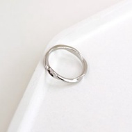 水波。白鋼戒指