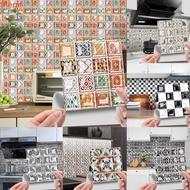 THEGIRL8B 10Pcs Mosaic Tiles Wall Sticker, 10x10CM 3D Mosaic  Tile Stickers, Art Mural DIY Self-Adhe