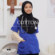 ( WOMEN) OSLO SCRUB COTTON BASIC TOP ONLY