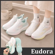 [Eudora] Sports Shoes Casual Shoes Sports Style Thick-Soled Shoes Cloth Shoes Jogging Shoes White Cl