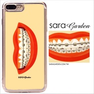 【Sara Garden】客製化 軟殼 蘋果 iphone7plus iphone8plus i7+ i8+ 手機殼 保護套 全包邊 掛繩孔 微笑牙套紅唇