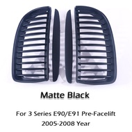 Single Slat Front Grill Carbon Fiber M Color Grille Performance For BMW 3 Series E90 E91 2005-2008 B
