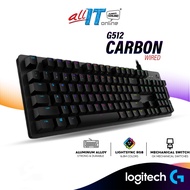 Logitech G512 Carbon Lightsync RGB Wired Mechanical Gaming Keyboard with GX Switches - Linear / Clic