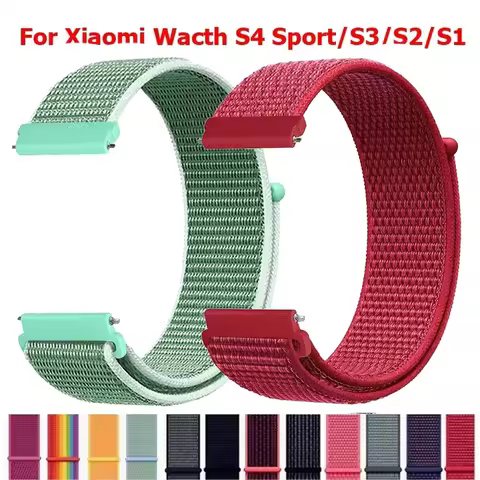 22mm Nylon Loop For Xiaomi Watch S4 Sport Breathable Bracelet For Xiaomi Watch 2 2Pro S3 S2 S1 S1 Ac