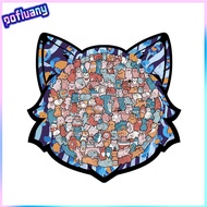 Cat Jigsaw Puzzle Cat Design Puzzle 1 Set Cat Shaped Wooden Jigsaw Puzzle – Cute Educational Toy for