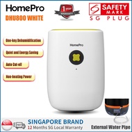 HomePro DHU800 800ml Dehumidifier/Upgraded with External Water Pipe/800ML Big Water Tank/SG Plug/Up to 1Y SG Warranty
