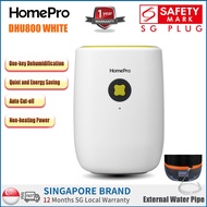 HomePro DHU800 800ml Dehumidifier/Upgraded with External Water Pipe/800ML Big Water Tank/SG Plug/Up 