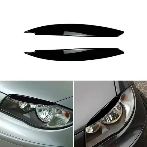 Car Headlights Eyebrow Eyelids Cover Trim For BMW 1 Series E81 E82 E87 E88 2004-2014 Car Stickers Gl
