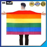 Rectangular Tablecloth Waterproof Banner Flag Rainbow Pattern Small Size For Garden Decoration Party
