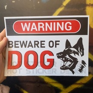 Beware Of Dog_Warning_Sign Sticker_ready stock