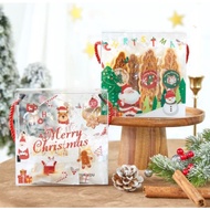 Gift box - Christmas cookie packaging transparent clear santa claus gingerbread boy carrier bag case nougat wrapper bag