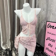 Bộ Đồ Bơi Ba Mảnh Phong Cách Hàn Quốc Dành Cho Nữ Bikini Gió Cạnh Gợi Cảm Đồ Bơi Thời Trang Và Sành