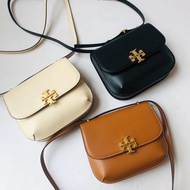 【New Coming！！】Tory Burch Lady’s 2023 Counter Latest Double T Logo Three Colors Leather Flap Shoulder Bag Messenger Bag