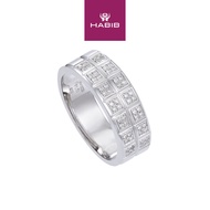 HABIB Diamond Men's Ring in 925 Silver Palladium 268251223(PLD)