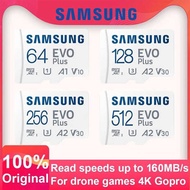 SAMSUNG Memory Card MC EVO Plus TF 64Gb A1 512Gb A2 256Gb 128Gb V30 SDXC High Speed Micro SD