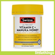 Swisse - 維生素C + 麥盧卡蜂蜜營養片（EXP 2027年）120片 [平行進口] 維他命C/ VC /維C *不同包裝版本可能隨機出貨*