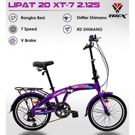 SEPEDA LIPAT TREX XT 7 SHIMANO 7 SPEED FOLDING BIKE