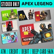 APEX LEGEND Skin Card Sticker - Vinyl Matte Laminated Waterproof Scratch Proof