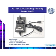 AC To DC Adaptor 12V2A UK Plug Switching Power Supply (12V 2A Adaptor)