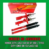 GREBER HEAVY DUTY ABSORBER HONDA CITY/JAZZ GD / CITY GM2 /JAZZ GE / CITY GM6 /JAZZ GK