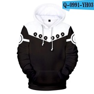 Anime Naruto Hoodies Sweatshirts Hip Hop Hoodie Print Naruto White And Black Pullovers Hoodie