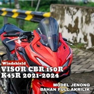 VISOR WINDSHIELD CBR 150R K45R NEW 2021-2024 MODEL JENONG FULL ACRYLIC WINDSHIELD CBR 150R NEW K45R