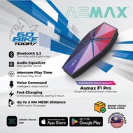 ASMAX F1 Pro Mesh Intercom | Interkom Bluetooth Premium untuk Motosikal | Diluluskan MCMC Malaysia