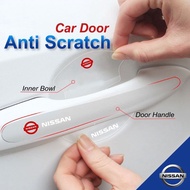 4PCS/SET Nissan Car Door Handle Protector Cover Inner Bowl Anti Scratch Sticker Almera Serena X-Trail Teana