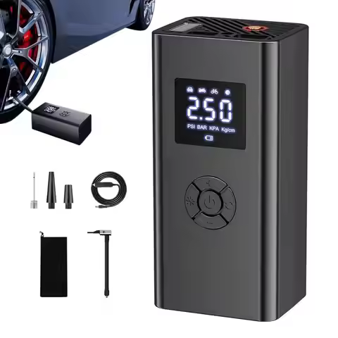 Portable Air Pump 12V 60W Car Tire Inflator Digital Tire Auto Shut Off 150 PSI Inflation Pump Tire C
