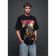 Hakii เสื้อยืด คอกลม สีดำ Heavy Cotton 100% Oversized Black T-Shirt