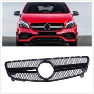 Black Front Grille Grill For Mercedes Benz W176 A Class A250 A200 A45 2016-2018