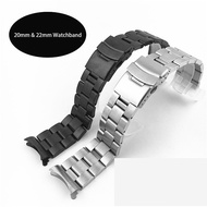 ♈∈ Stainless Steel Band Strap 20mm 22mm Seamless Folding Buckle Diving Men Sport Replacement Bracelet Watch Accessories for Seiko