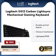 Logitech G512 Carbon Lightsync Mechanical Gaming Keyboard with GX Red Linear Blue Clicky