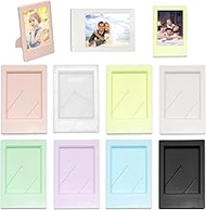 LXBCTOP Pack of 8 Mini Plastic Picture Frames, 9.2 x 6.1 cm, Colourful Small Picture Frame, Mini Pol