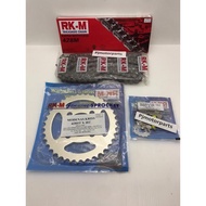 Kriss 100/Kriss MR1/ CT100 (Sprocket 428 Set RKM Spoket & RKM Chain) 1 Set (100% Original RKM)