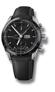 NEW WATCH ORIS Motor Sport   GT Chronograph Black Dial Black Leather Men's Watch  Whit Free Gift Box