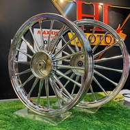 SPORT RIM YAMAHA Y100 W125 GBO CHROME, WHITE/BLACK 17‘’ READY STOCK