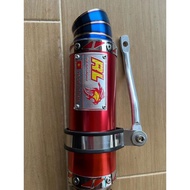 RED LEO RACING EXHAUST OPEN BOTOL RED.