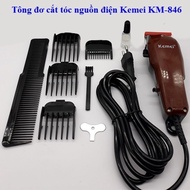 Tông đơ Cắt Tóc Nguồn điện Kemei KM-8846 và Tông Đơ Chấn Viền Kemei KM-762