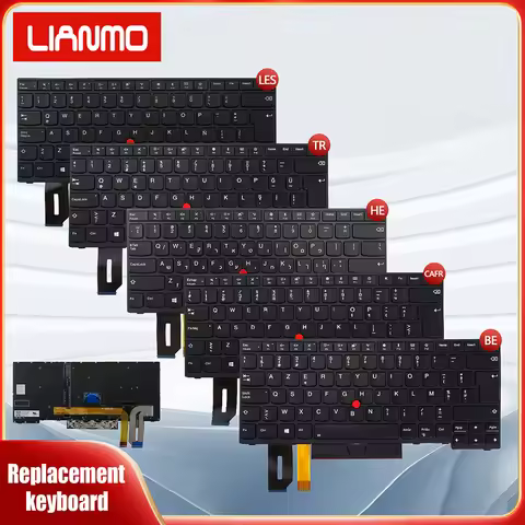 Latin Spain/Arabic/Hebrew/Belgian/Turkish/Nordic Keyboard for Lenovo E480 E485 T480S E490 E495 L380 