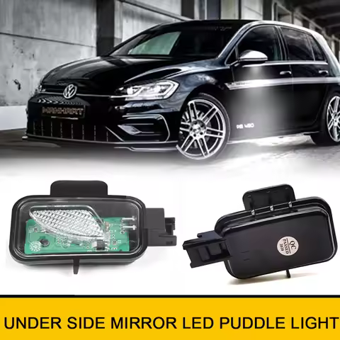 2pcs White LED Under Side Mirror Puddle Lamp Pathway Lighting For VW Arteon 3H7 Passat B8 3G2 Passat